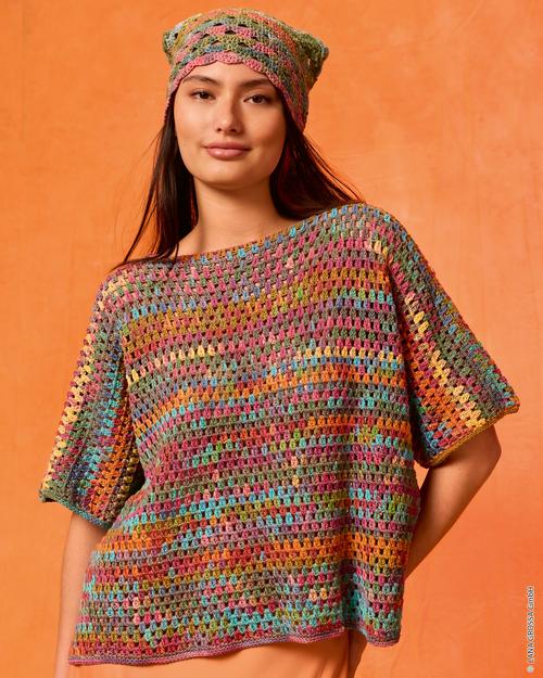 SHIRT IM GITTERMUSTER - Gomitolo Alga