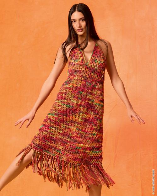 KLEID MIT OFFENEM RÜCKEN - Cotonella