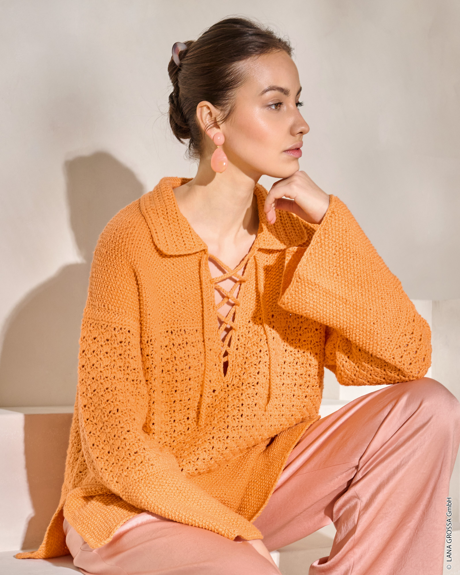 PULLOVER MIT BANDVERSCHLUSS - Cotonella