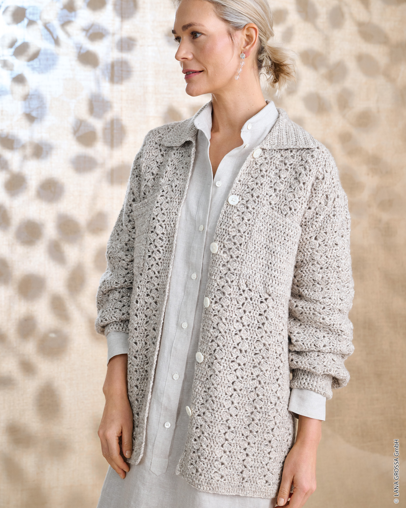 JACKE IM FÄCHERMUSTER - Bottoni