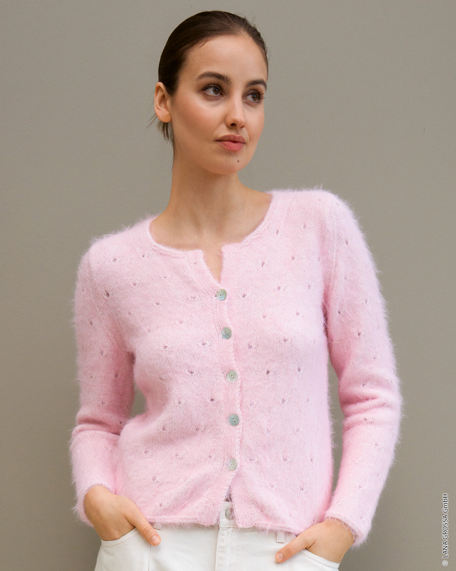 JACKE MIT POINTELLENMUSTER - Finito