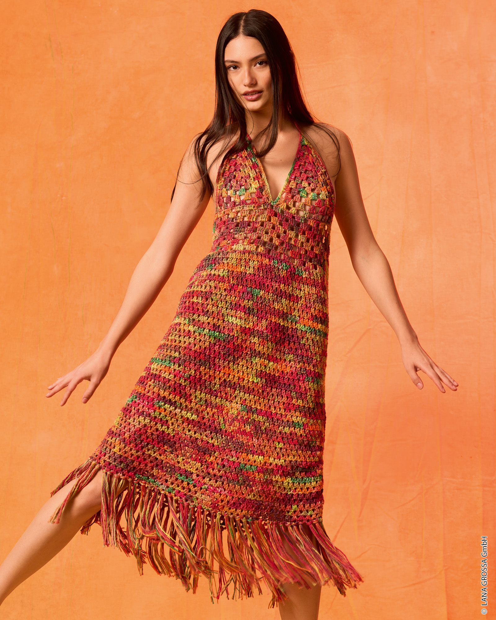 KLEID MIT OFFENEM RÜCKEN - Cotonella