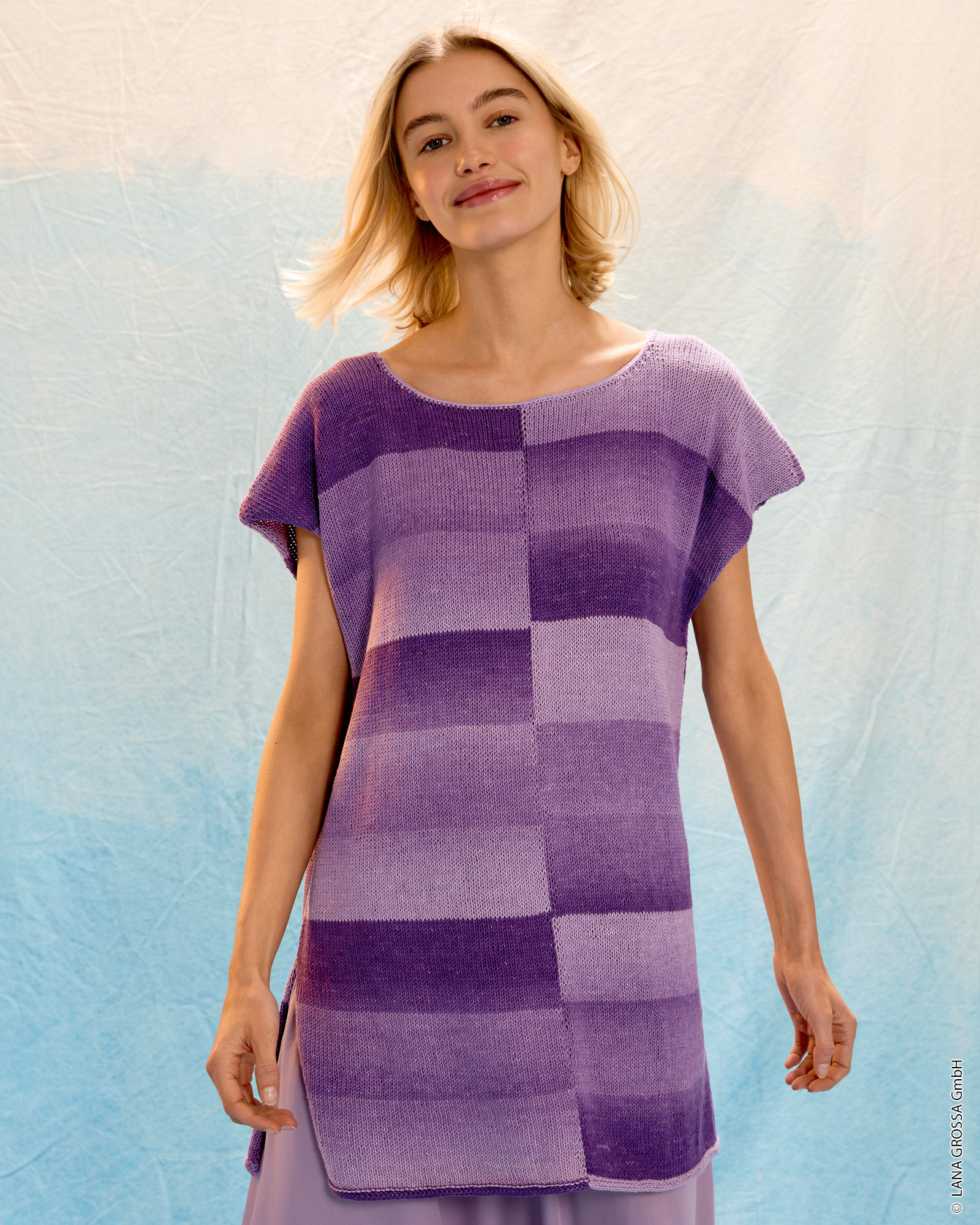 TUNIKA MIT SEITENSCHLITZEN  - Gomitolo Tono