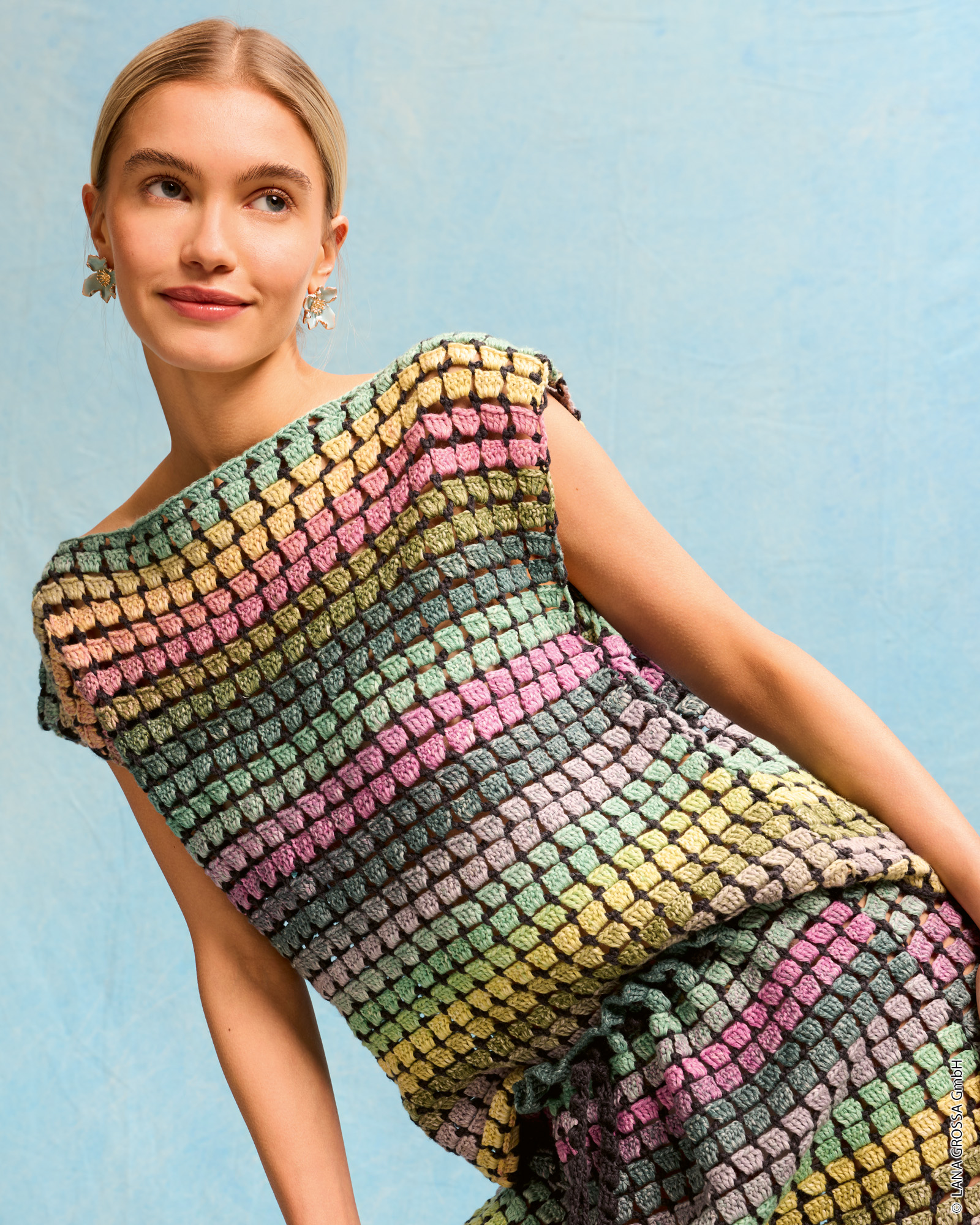 TOP IM STÄBCHENMUSTER - Cotonella