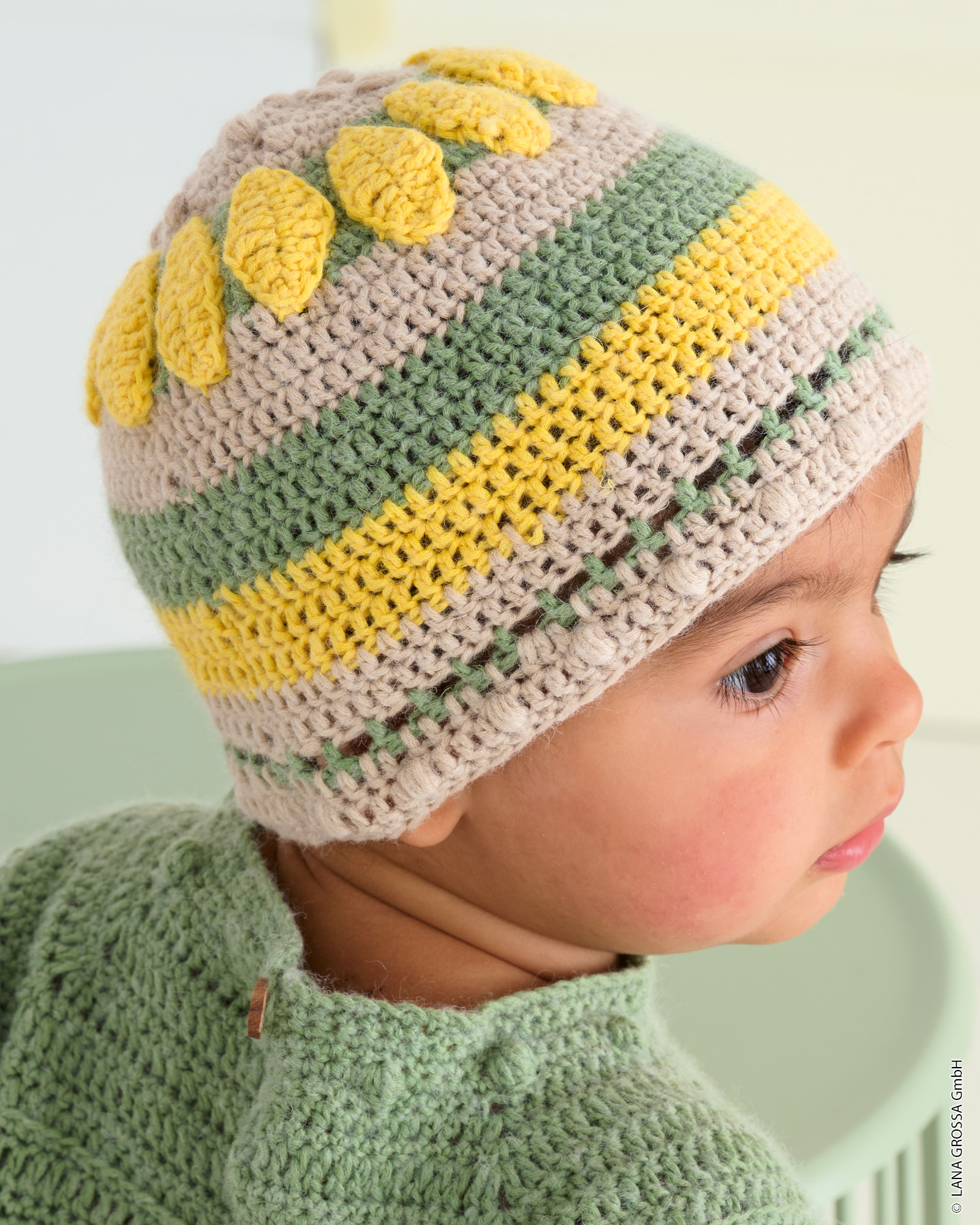 MÜTZE MIT SONNENBLUME - Ecopuno