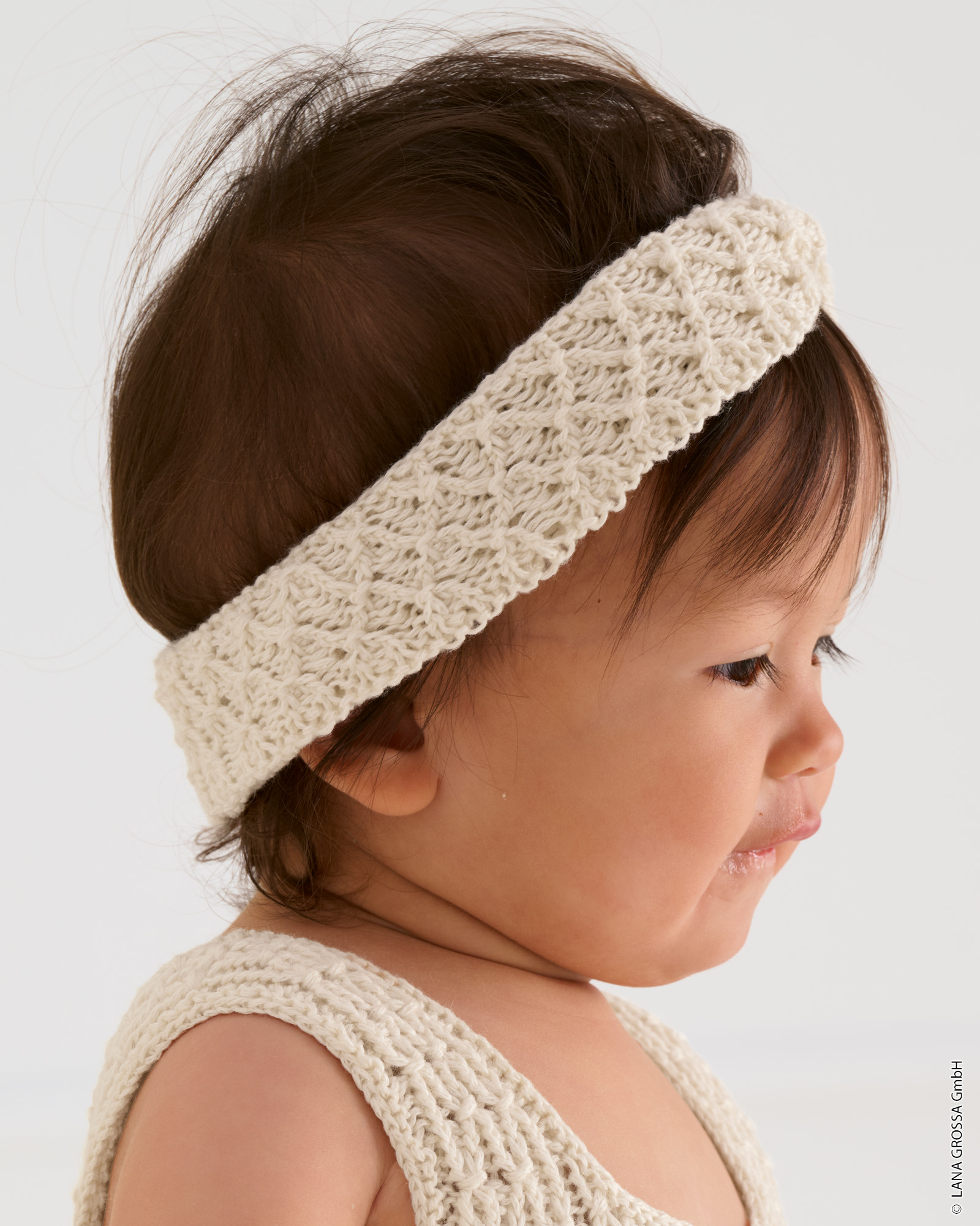 STIRNBAND MIT WABENMUSTER - Summer Cashmere