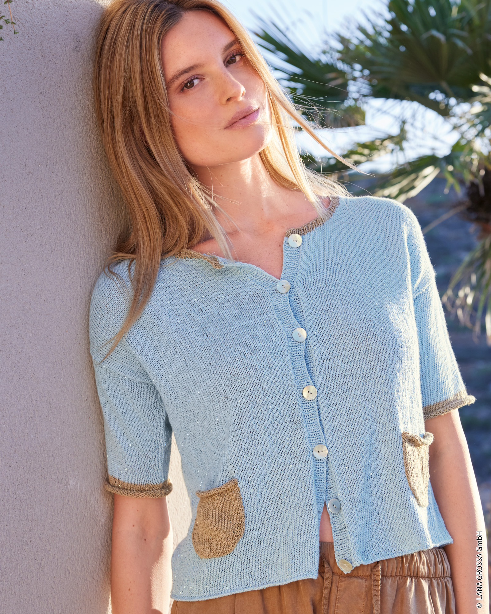 KURZARMJACKE - Filo Paillettes