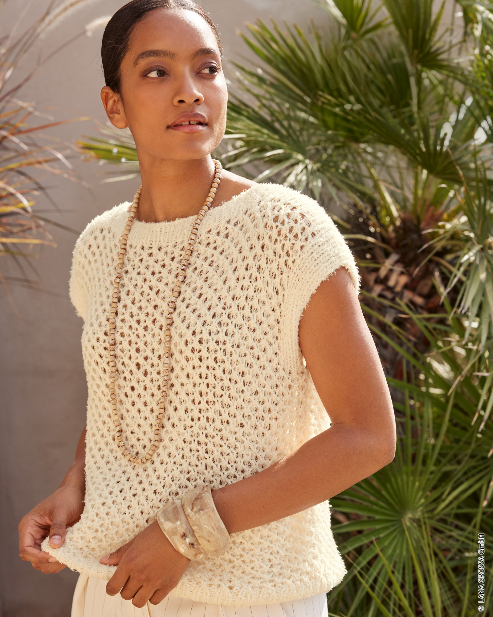 SHIRT IM GITTER-LOCHMUSTER - Ella