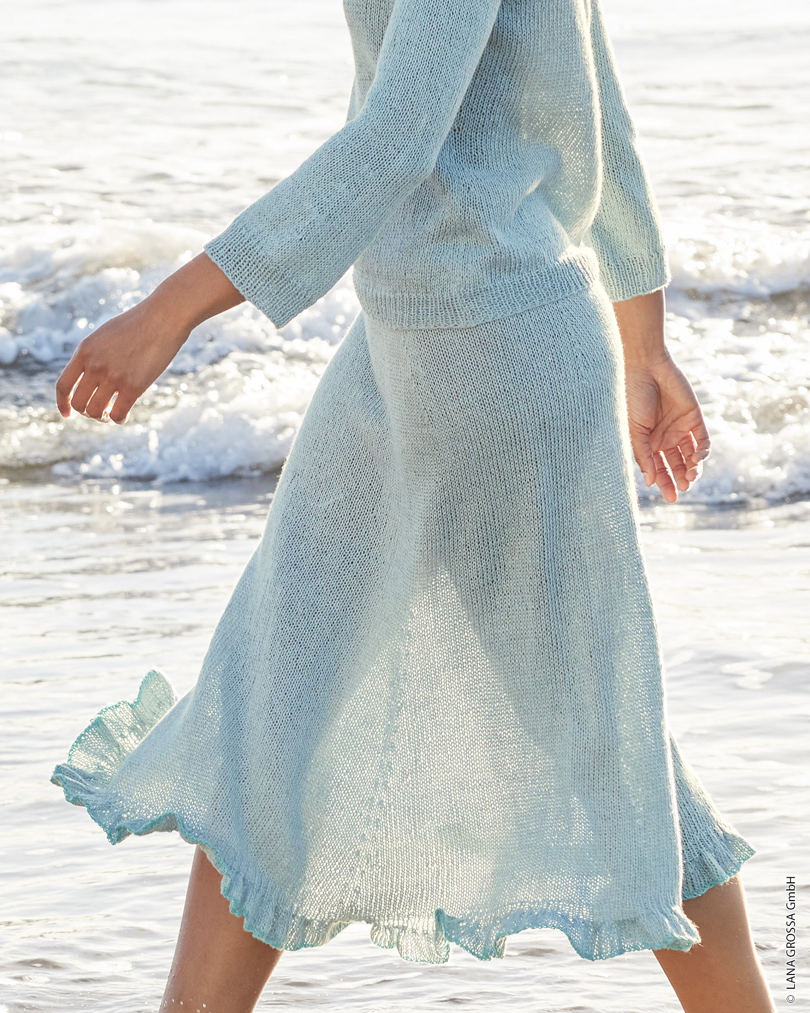 ROCK MIT RÜSCHE - Tencellino & Filo Paillettes