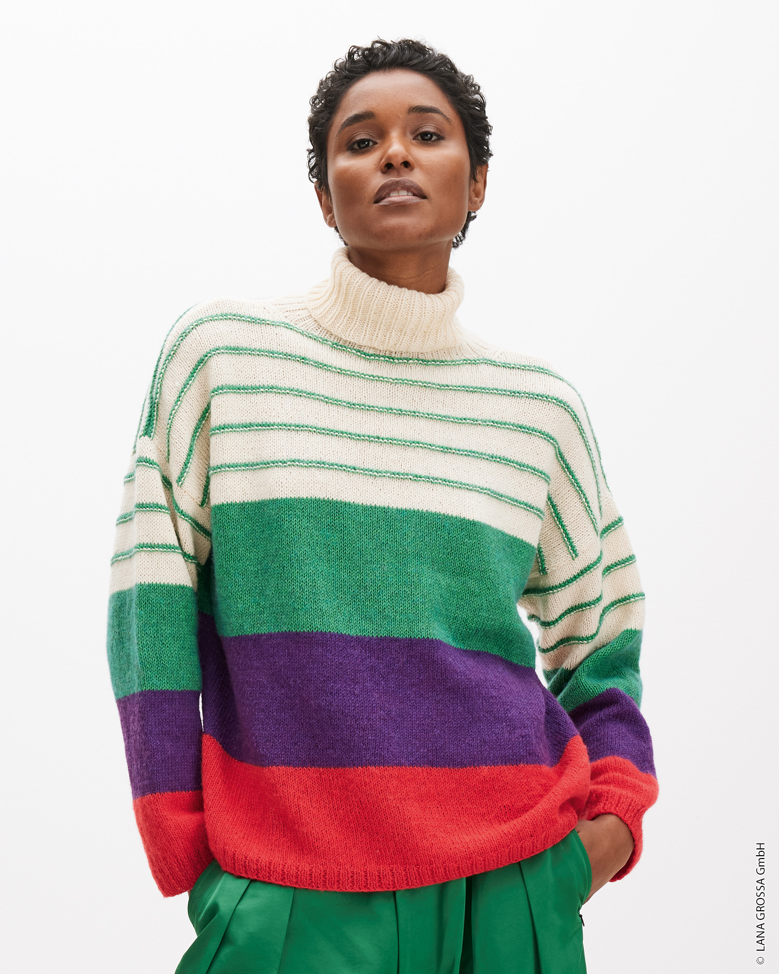 9230068_M39_S1-STREIFENPULLOVER GLATT RECHTS MIT GLATT - LINKS-STREIFEN - Ecopuno